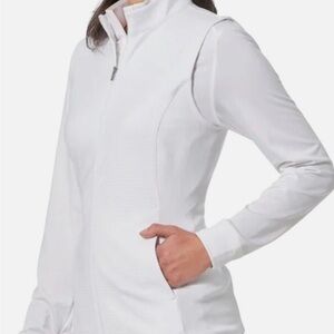 Greg Norman Ribbed Full-Zip Vest White Women’s Sz XXL NWT Ski Hike Winter NEW